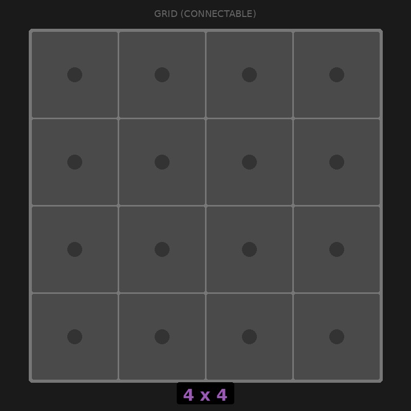 Grid Base 4x4 Interlockable | Relay Rack