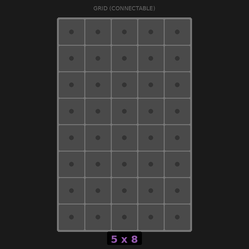Grid Base 5x8 Interlockable | Relay Rack