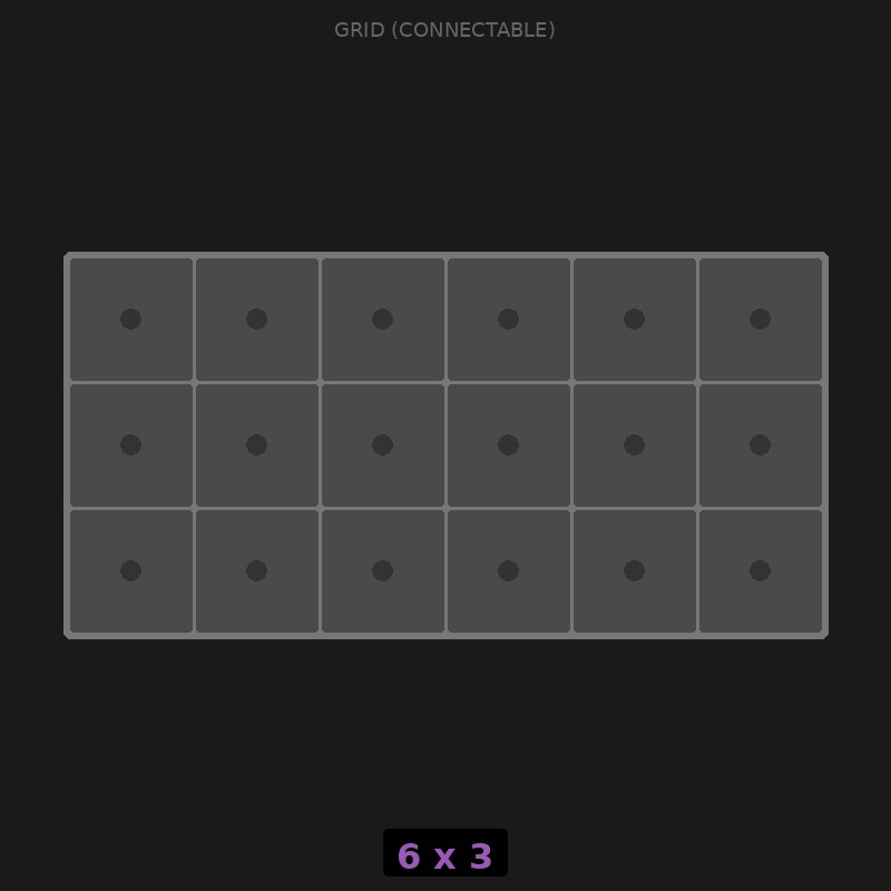 Grid Base 6x3 Interlockable | Relay Rack